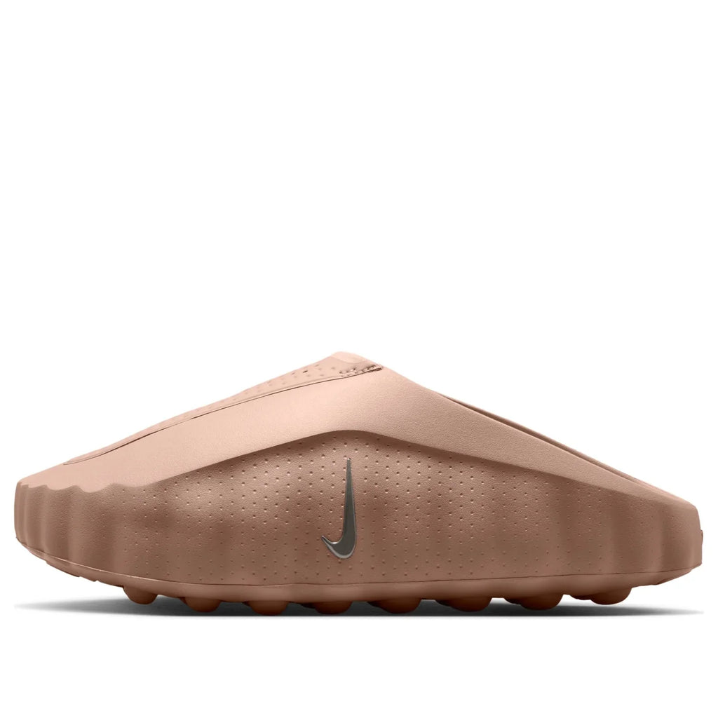 Nike Slip-On Mules – Tan with Silver-Tone Swoosh