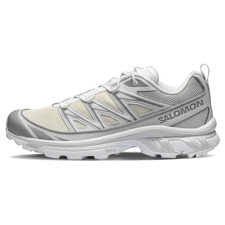 Salomon XT-6 Expanse White / Gray Lace-Up Sneakers
