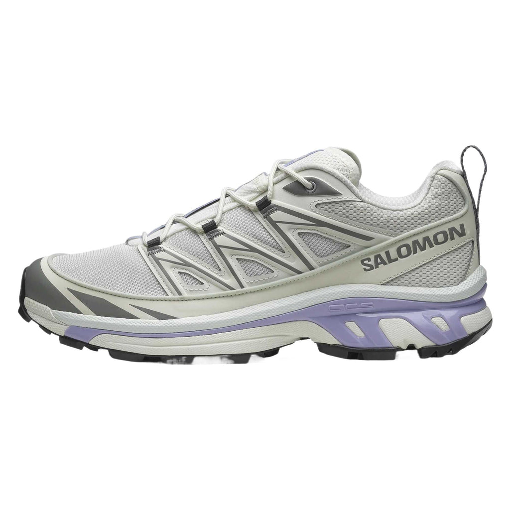 Salomon XT-6 Expanse Light Gray Sneakers with Lavender Accents