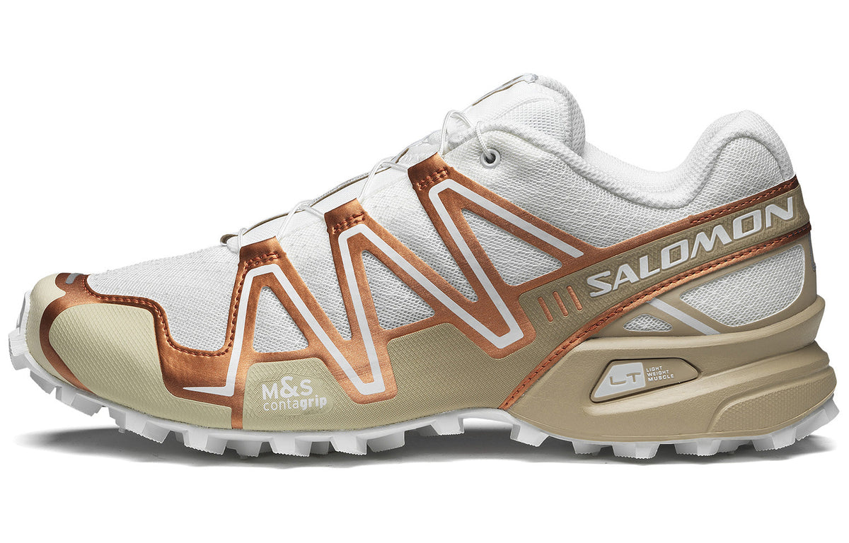 Salomon Speedcross 3 Metallic White / Copper Sneakers with Beige Details