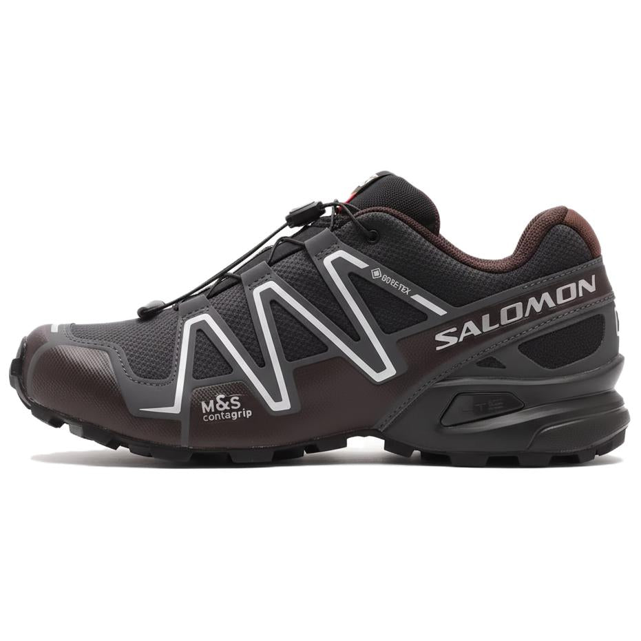 Salomon Speedcross 3 GTX Black / Charcoal Sneakers with Silver Accents