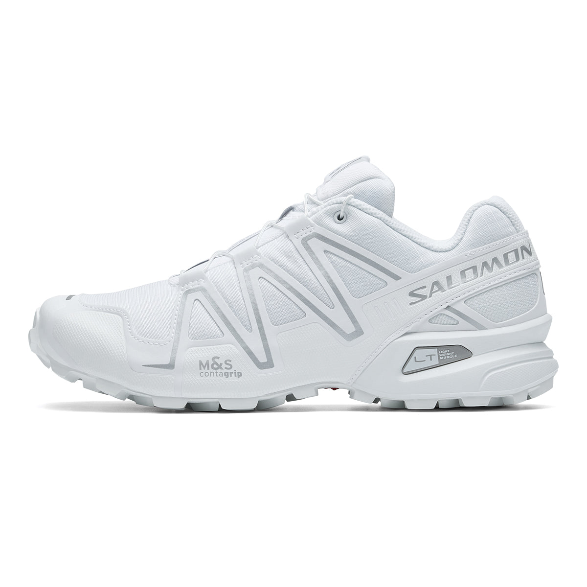Salomon Speedcross 3 White Sneakers with Silver-Toned Details