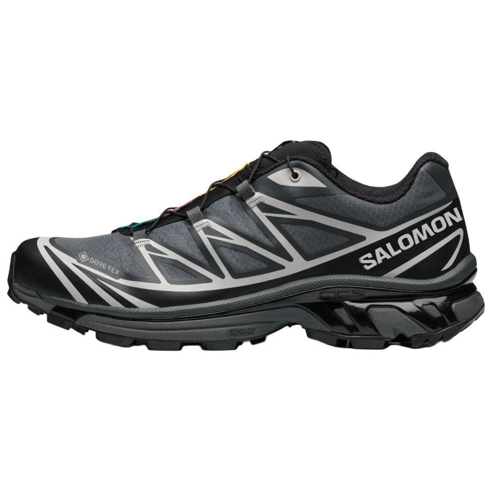 Salomon XT-6 GORE-TEX Charcoal / Black Sneakers with Silver-Gray Details
