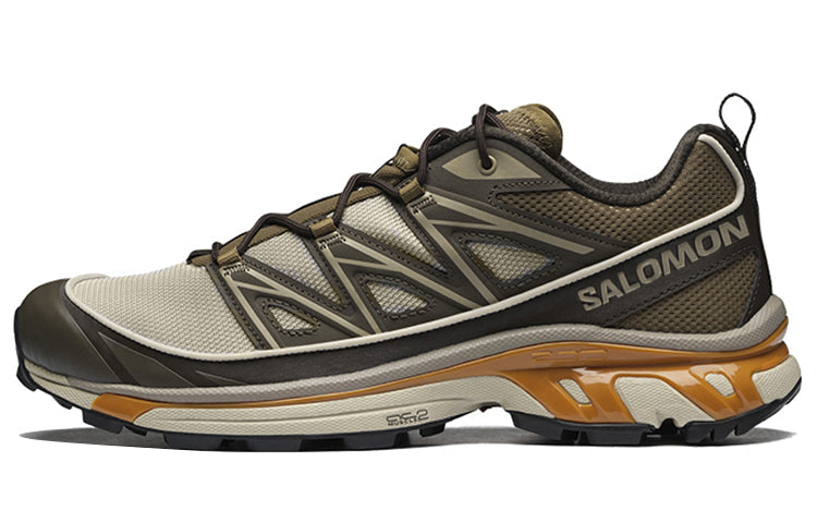 Salomon XT-6 Expanse Olive / Cream Sneakers with Ochre Sole Accents