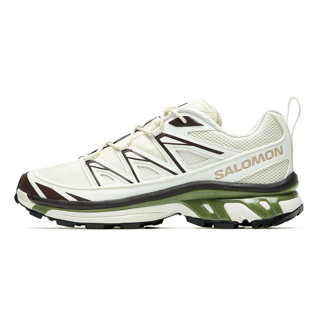 Salomon XT-6 Expanse Canvas Cream Sneakers with Olive Sole Accents