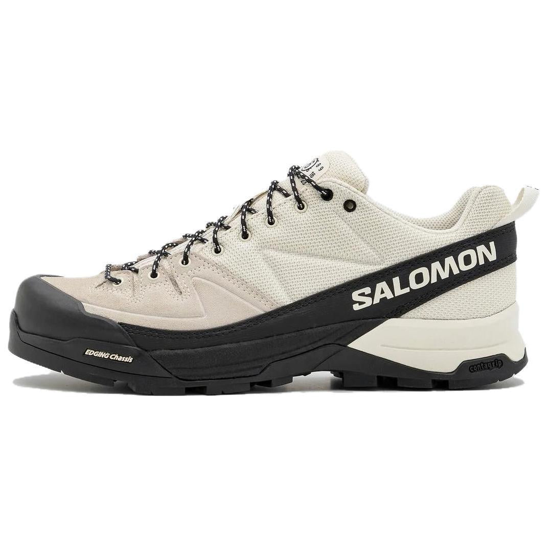 Salomon X-ALP Cream / Black Lace-Up Low-Top Sneakers