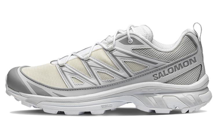 Salomon XT-6 Expanse White / Gray Lace-Up Sneakers