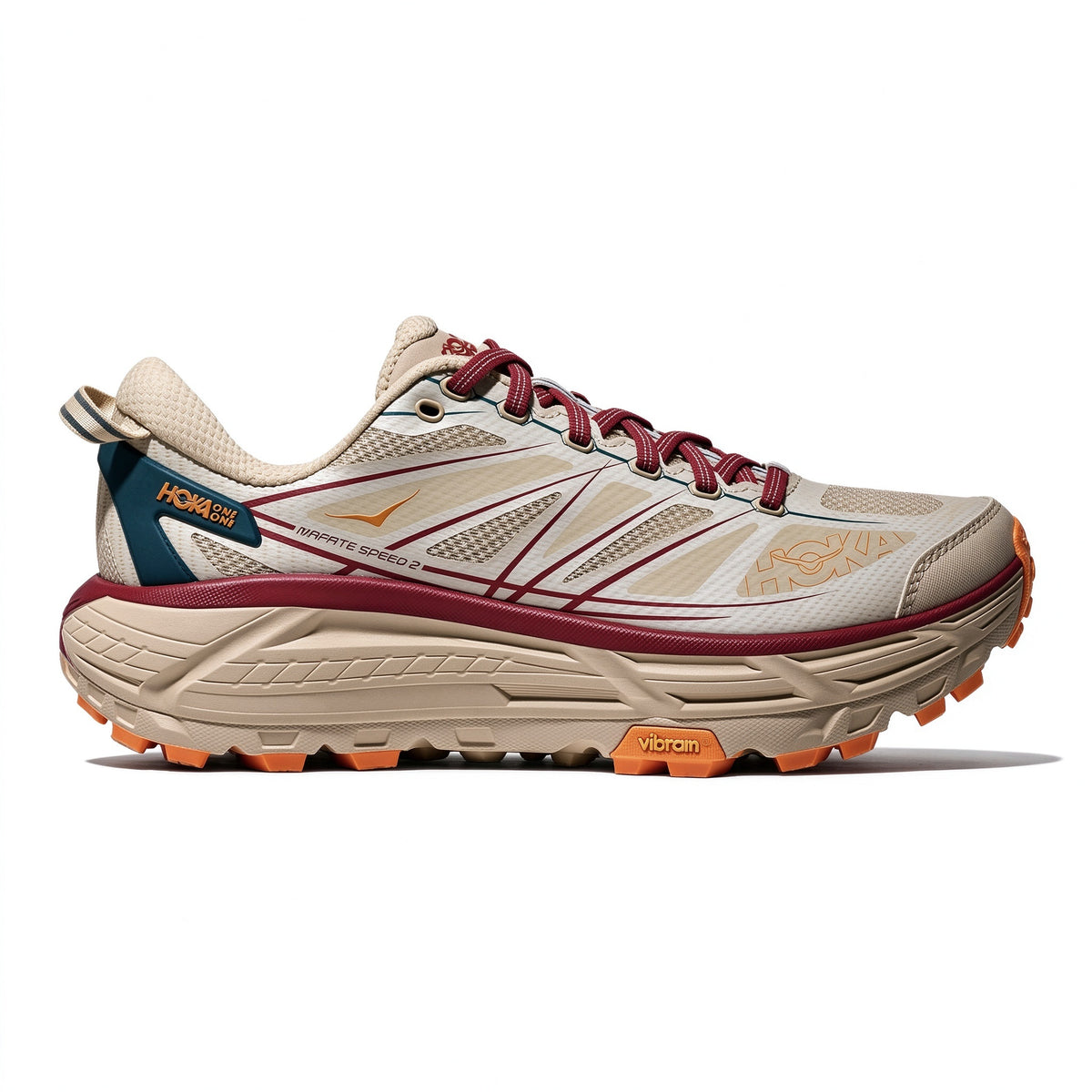 HOKA Mafate Speed 2 Beige - Burgundy