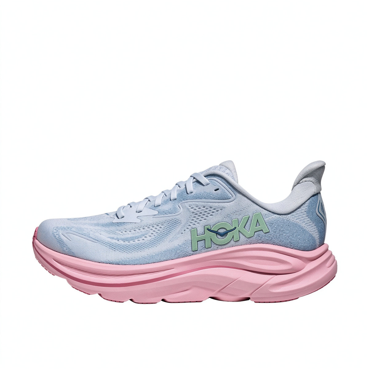 HOKA Clifton 10 Blue Gray - Pink