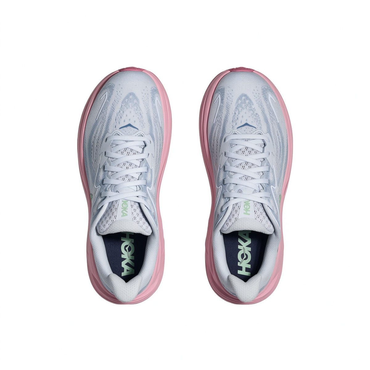 HOKA Clifton 10 Blue Gray - Pink
