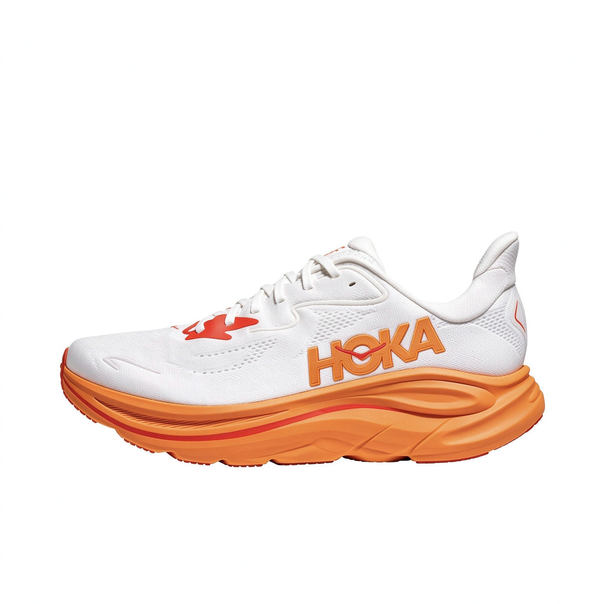 HOKA Clifton 10 White - Orange