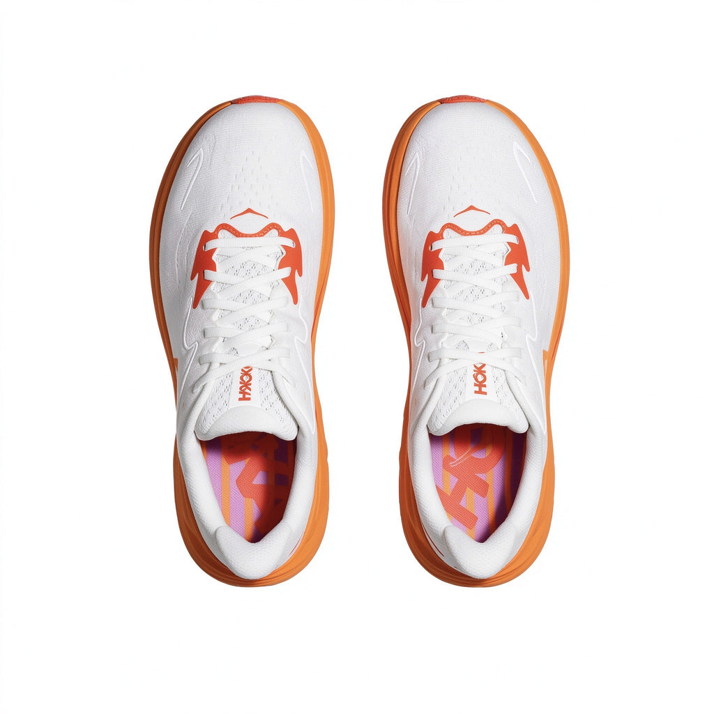 HOKA Clifton 10 White - Orange