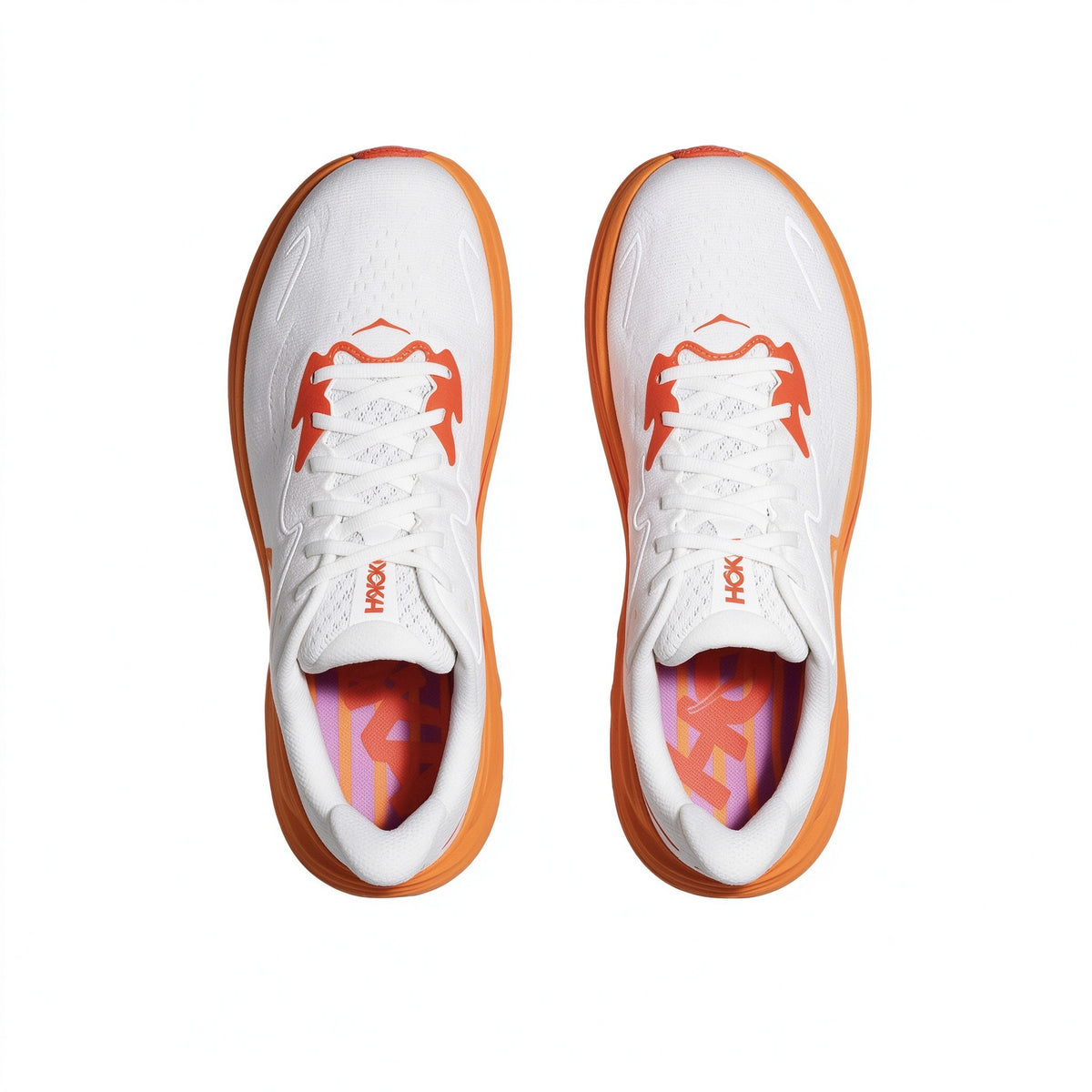 HOKA Clifton 10 White - Orange