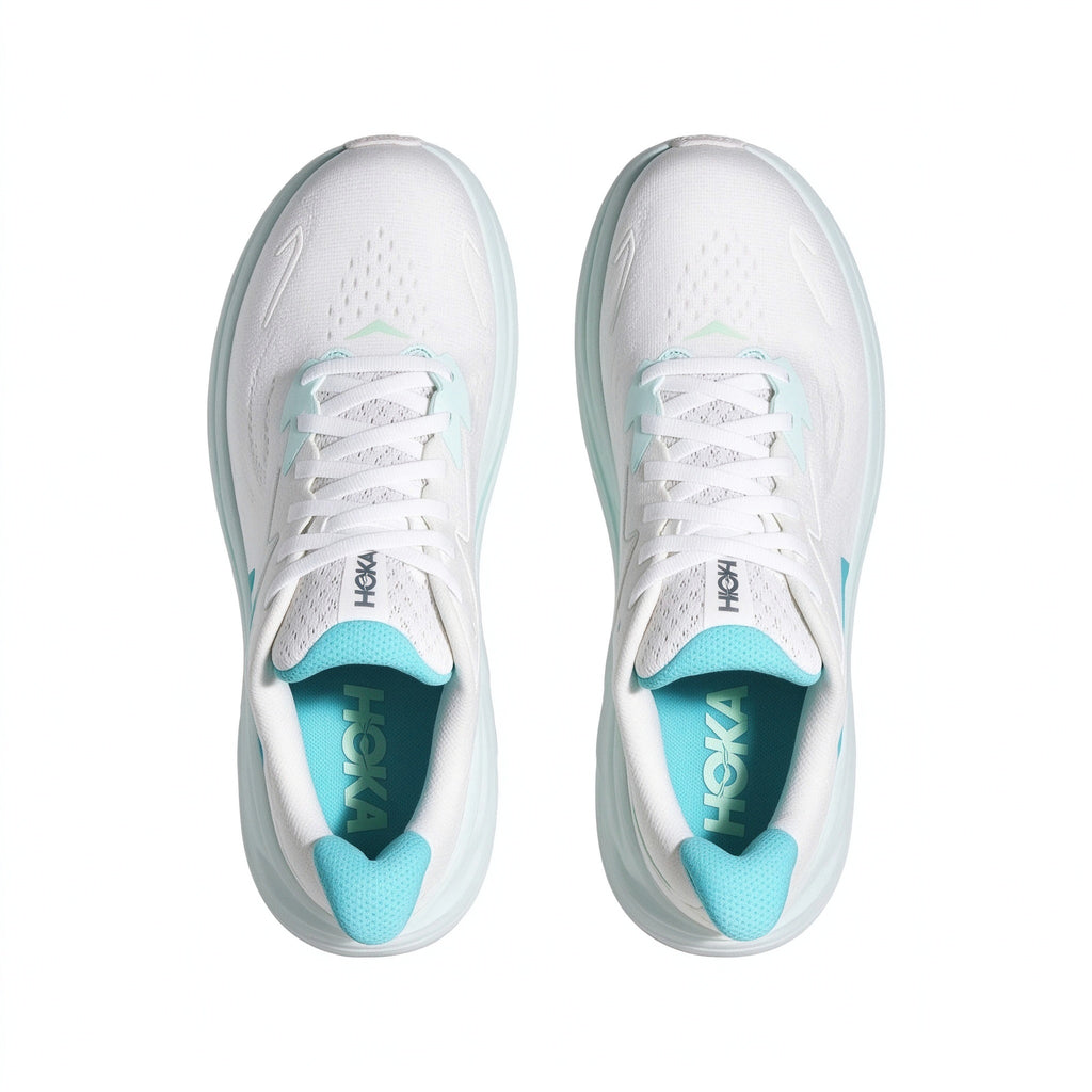 HOKA Clifton 10 White - Teal