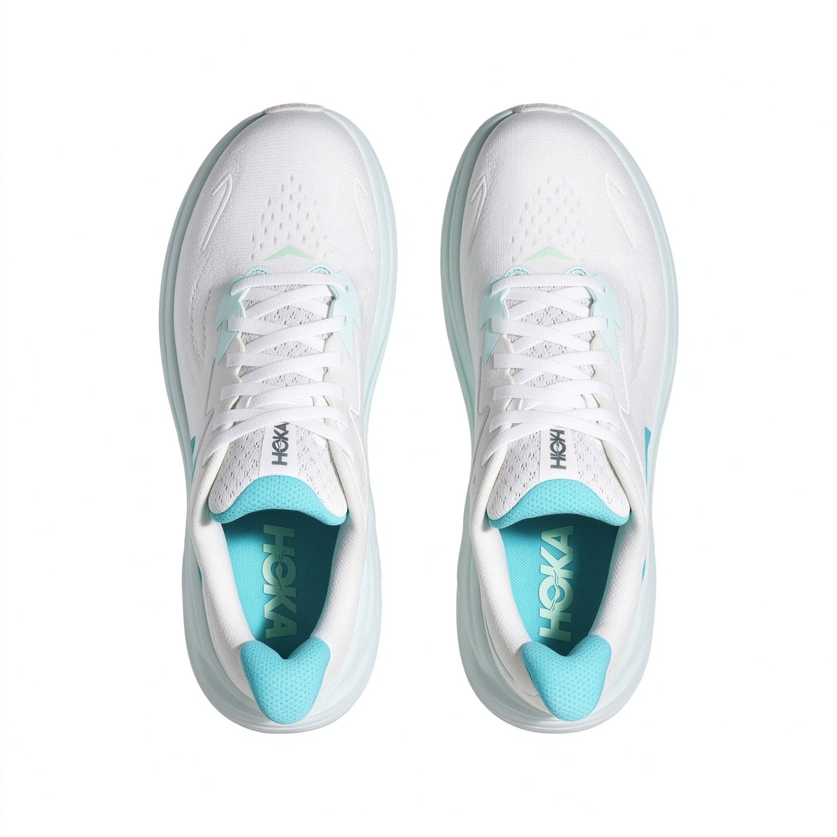 HOKA Clifton 10 White - Teal