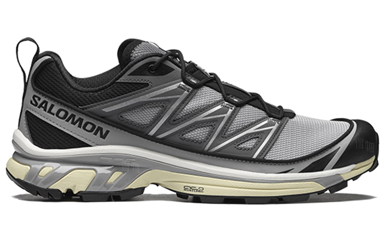 Salomon XT-6 Expanse Gray / Black Sneakers with Cream Sole Accents