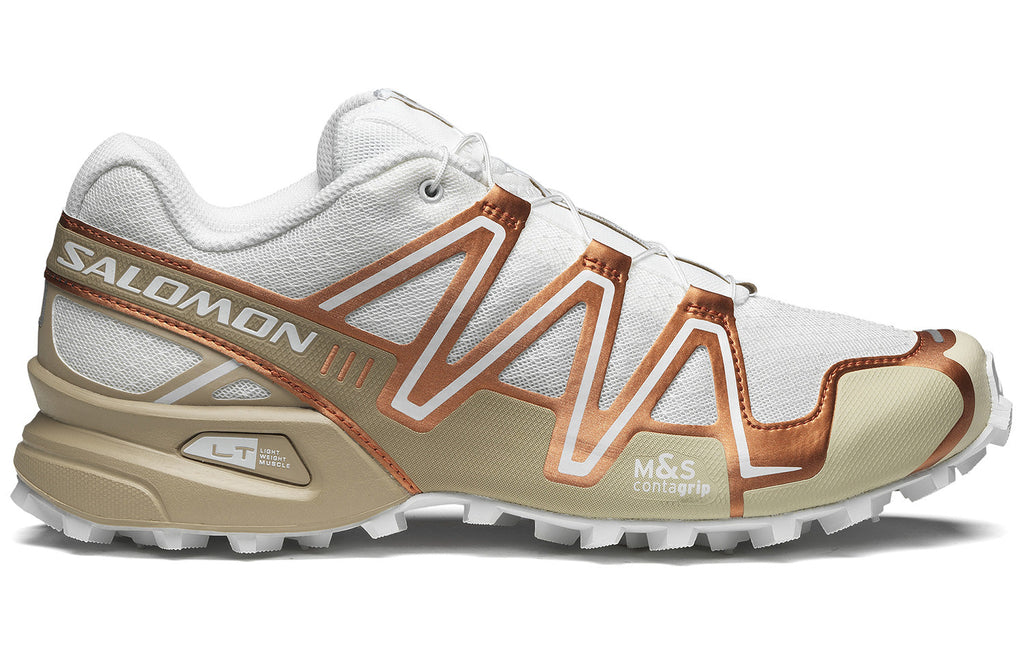 Salomon Speedcross 3 Metallic White / Copper Sneakers with Beige Details
