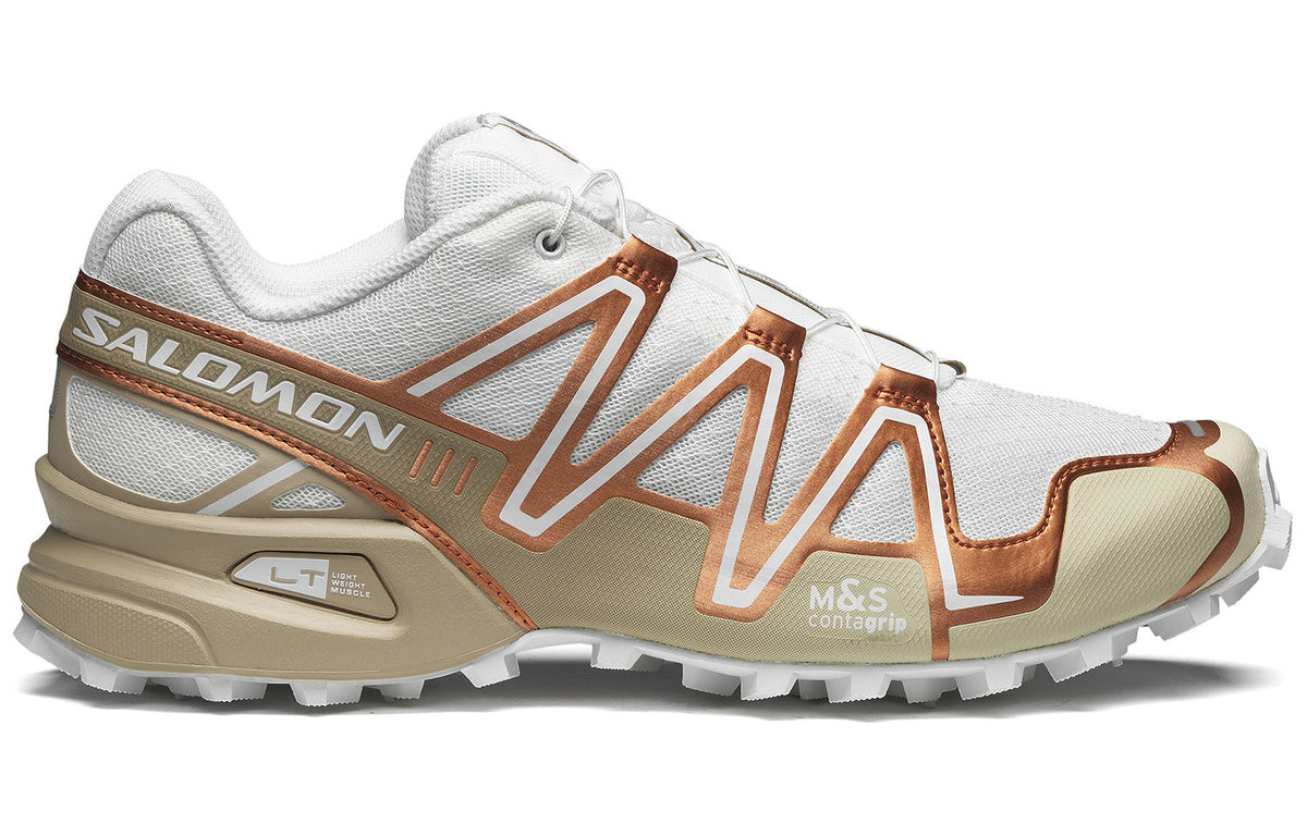 Salomon Speedcross 3 Metallic White / Copper Sneakers with Beige Details