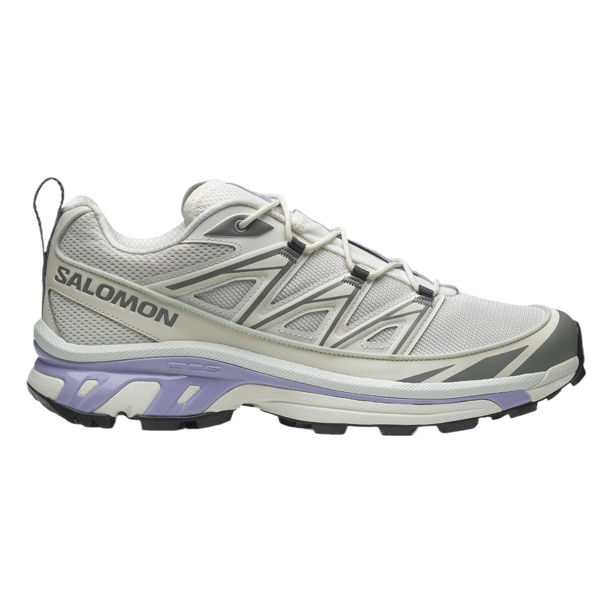 Salomon XT-6 Expanse Light Gray Sneakers with Lavender Accents