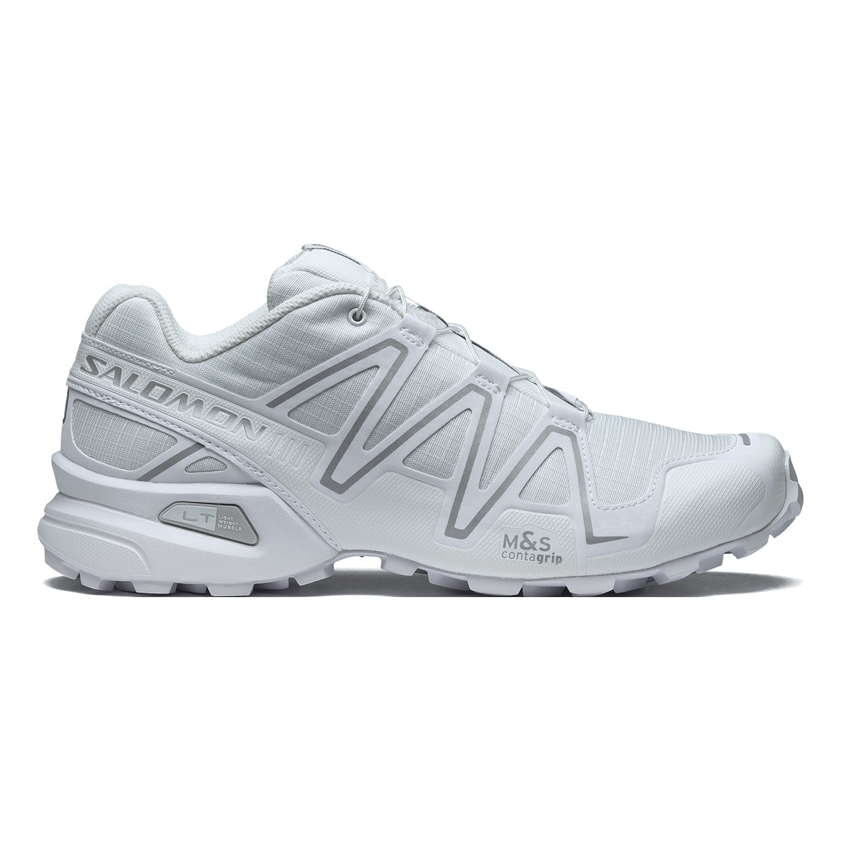 Salomon Speedcross 3 White Sneakers with Silver-Toned Details