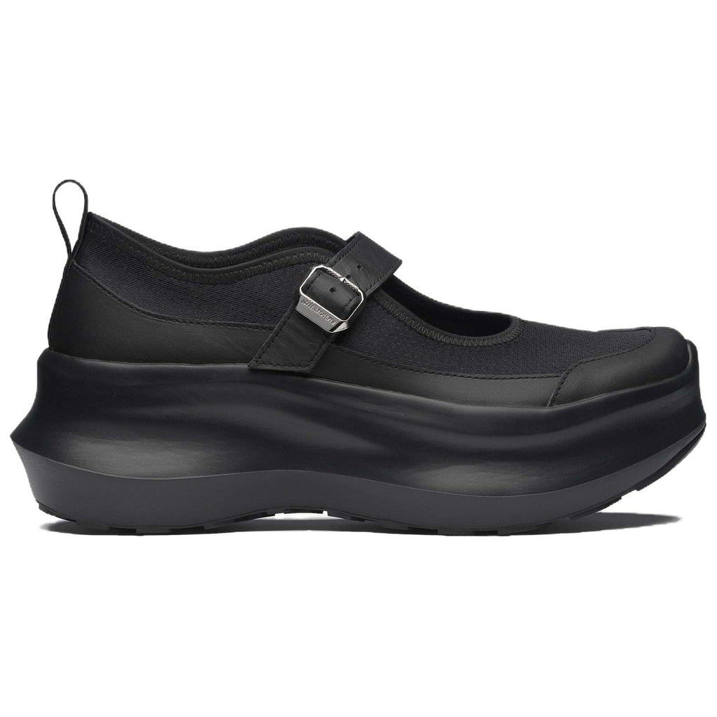 Salomon Women's Black Buckle-Strap Platform Mary Jane Shoes