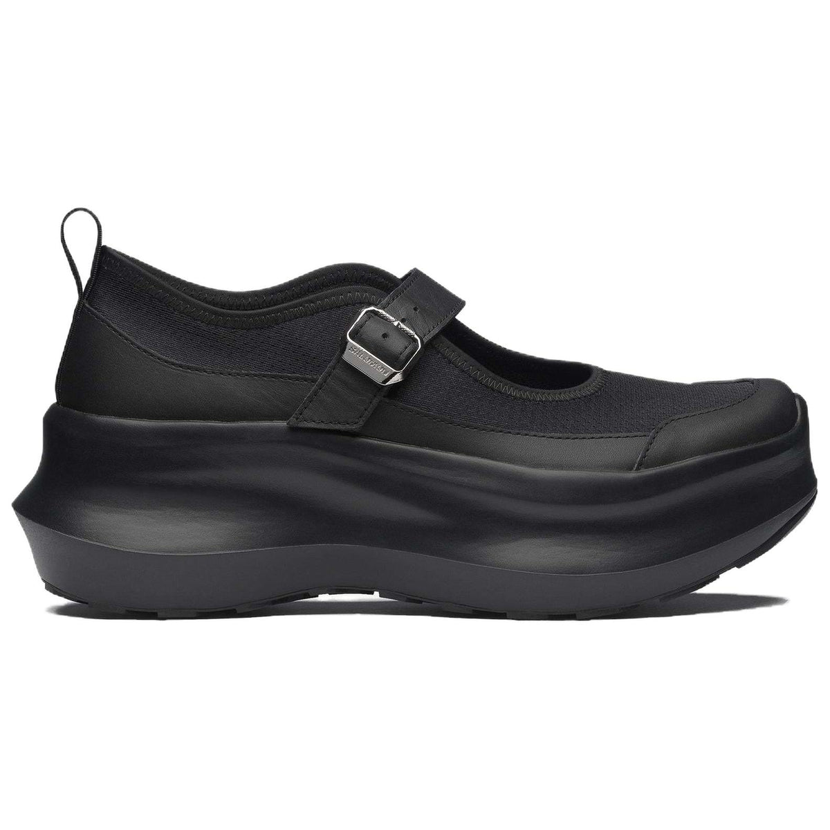 Salomon Women's Black Buckle-Strap Platform Mary Jane Shoes