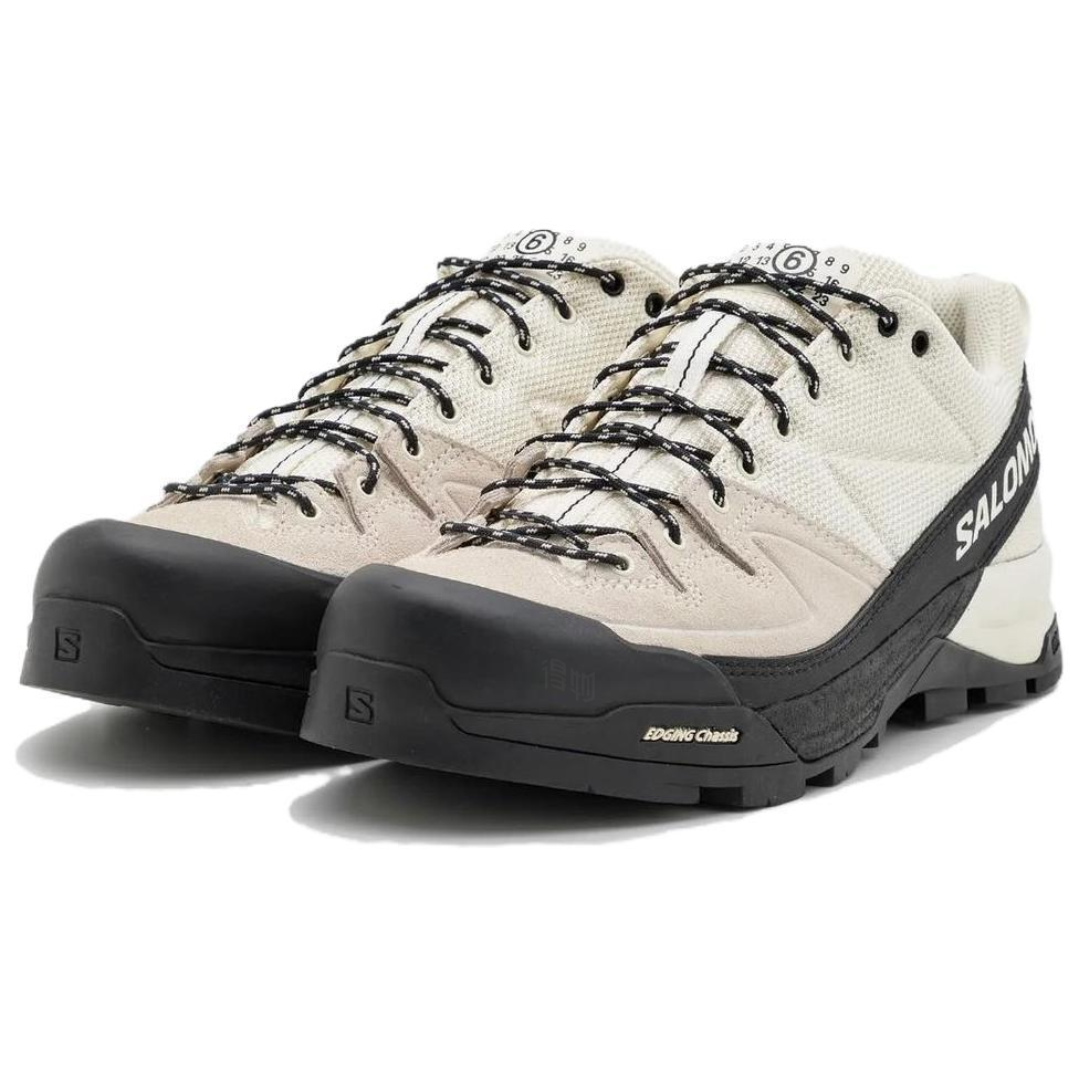 Salomon X-ALP Cream / Black Lace-Up Low-Top Sneakers