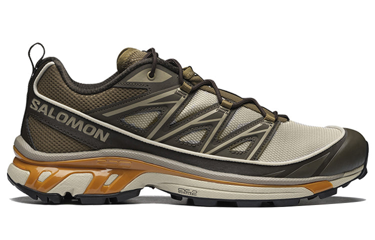 Salomon XT-6 Expanse Olive / Cream Sneakers with Ochre Sole Accents