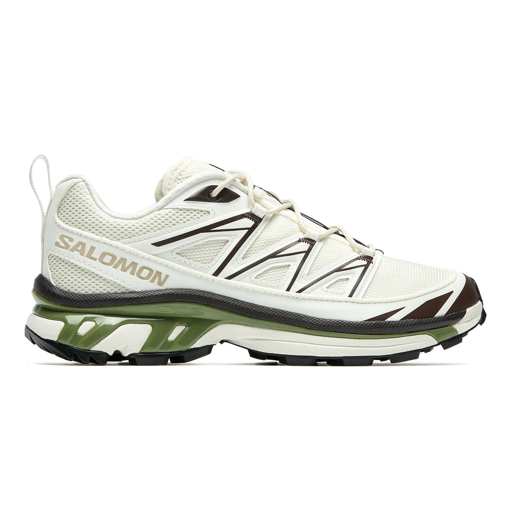 Salomon XT-6 Expanse Canvas Cream Sneakers with Olive Sole Accents