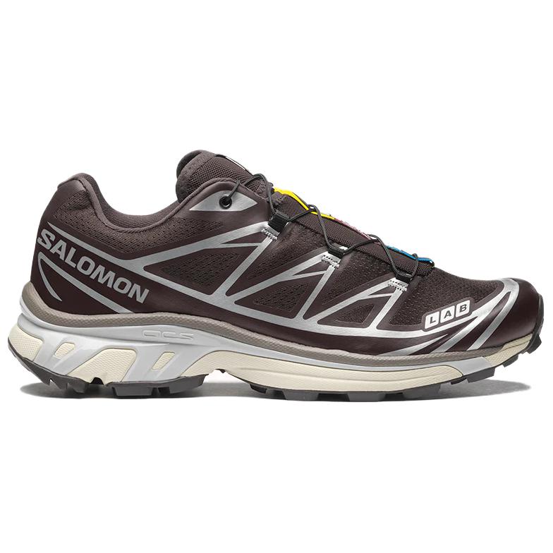 Salomon XT-6 Dark Brown Sneakers with Silver-Gray Details