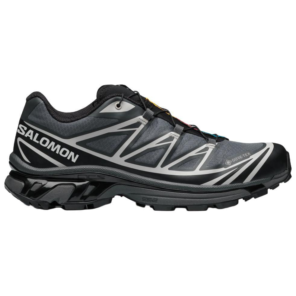 Salomon XT-6 GORE-TEX Charcoal / Black Sneakers with Silver-Gray Details