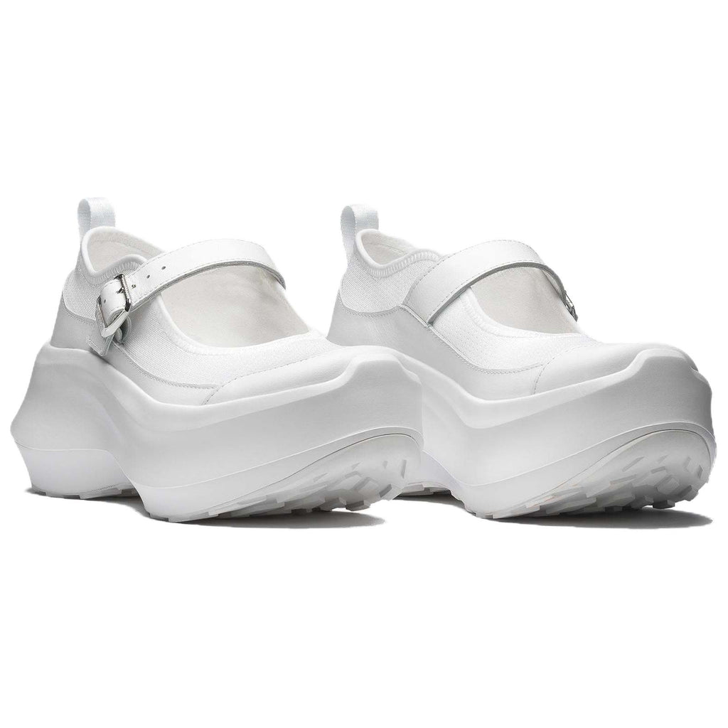 Salomon Women's White Buckle-Strap Platform Mary Jane Shoes