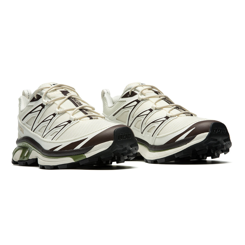 Salomon XT-6 Expanse Canvas Cream Sneakers with Olive Sole Accents