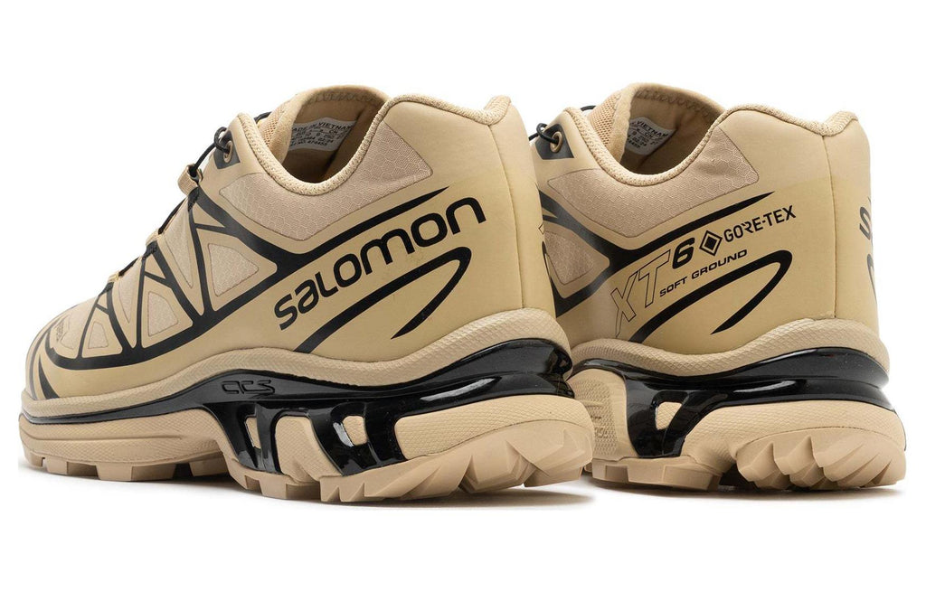 Salomon XT-6 GTX Khaki Sneakers with Black Geometric Details