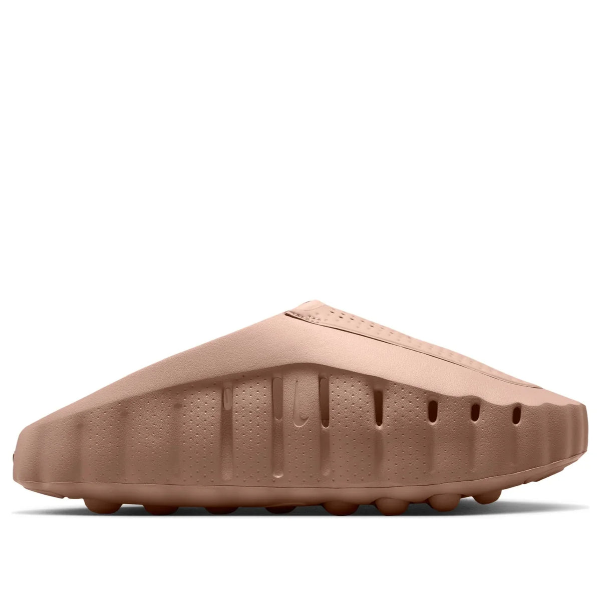 Nike Slip-On Mules – Tan with Silver-Tone Swoosh