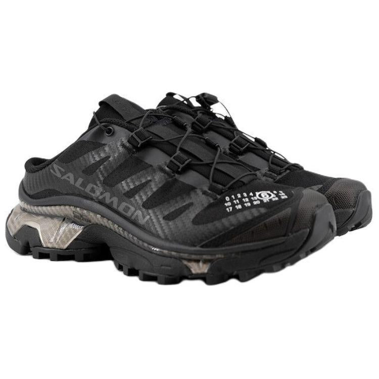 Salomon Black / Charcoal Mule Shoes with Silver-Toned Sole Accents