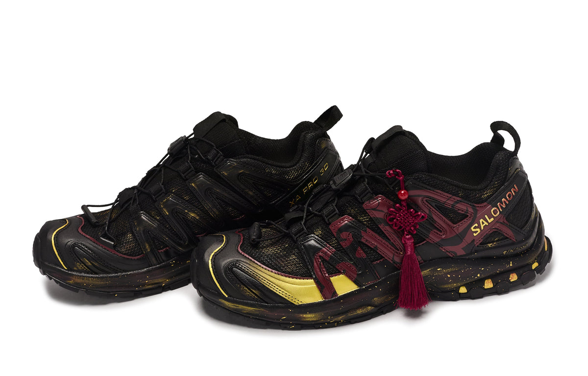 Salomon XA Pro 3D Black - Burgundy / Gold