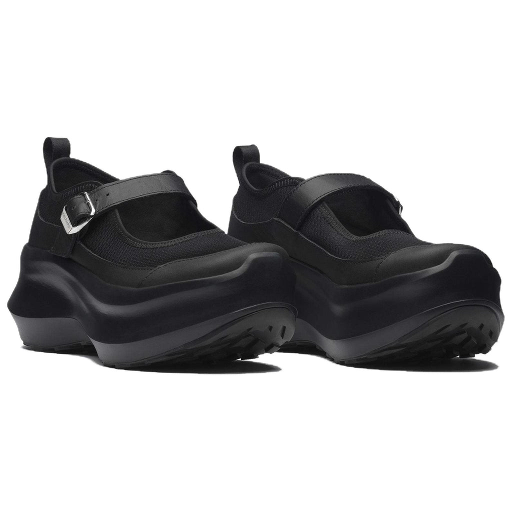 Salomon Women's Black Buckle-Strap Platform Mary Jane Shoes