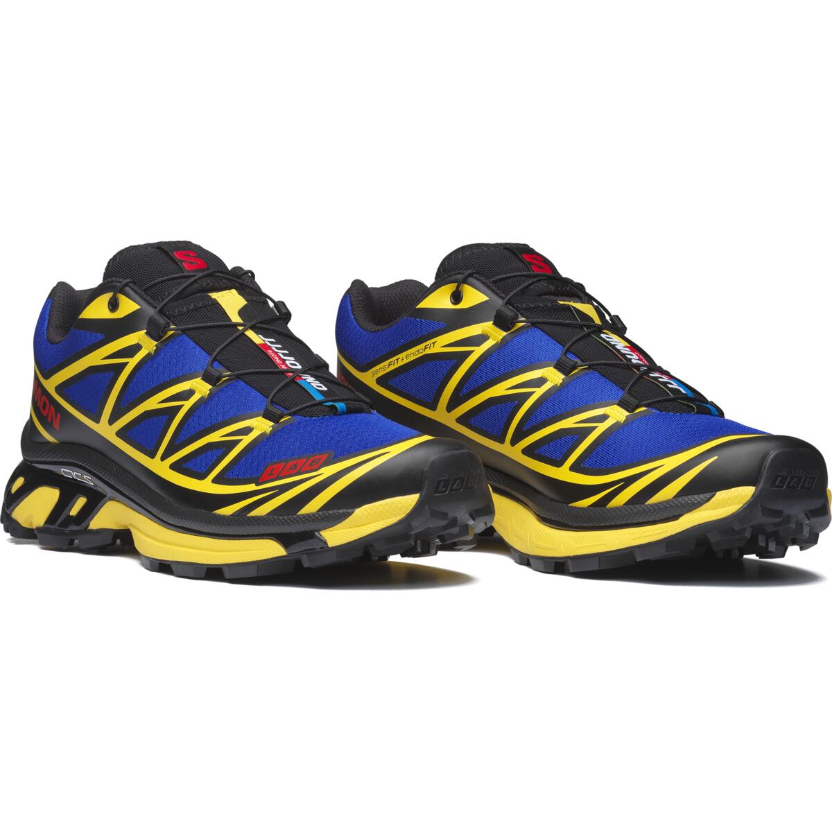 Salomon XT-6 Blue / Yellow / Black Low-Top Sneakers