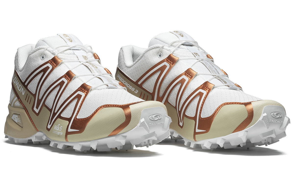 Salomon Speedcross 3 Metallic White / Copper Sneakers with Beige Details