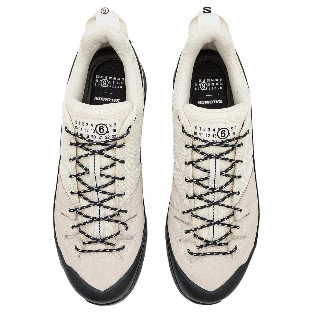 Salomon X-ALP Cream / Black Lace-Up Low-Top Sneakers