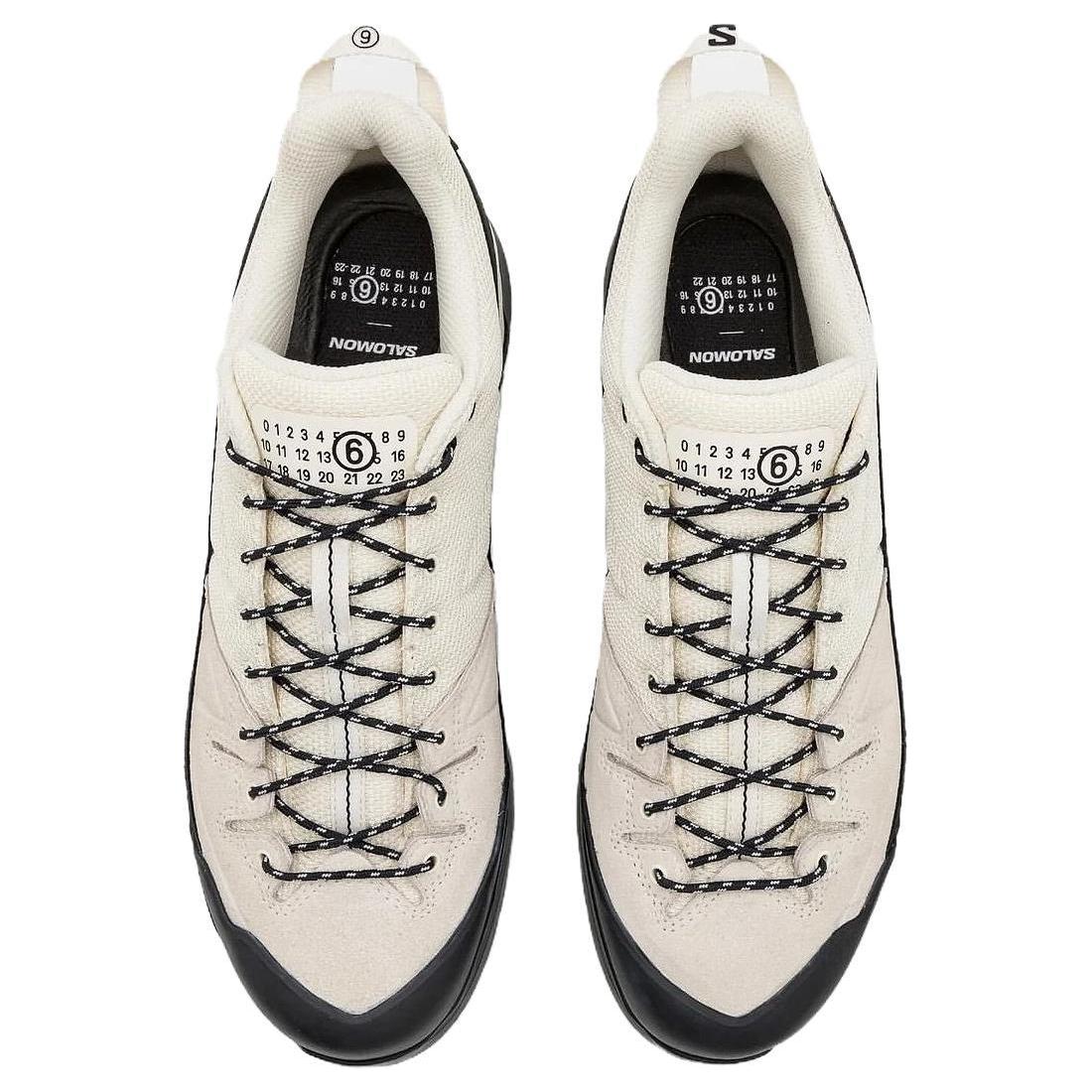 Salomon X-ALP Cream / Black Lace-Up Low-Top Sneakers