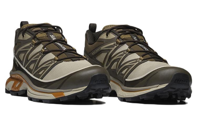 Salomon XT-6 Expanse Olive / Cream Sneakers with Ochre Sole Accents