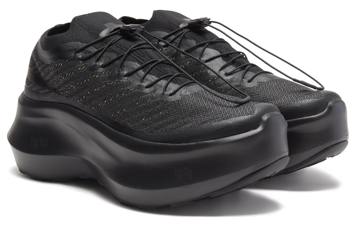 COMME des GARÇONS SHIRT x Salomon Pulsar Advanced Black Platform Sneakers