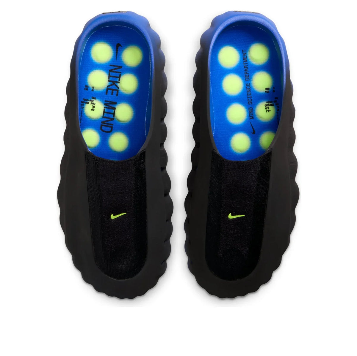 Nike Slip-On Mules – Black / Blue / Lime