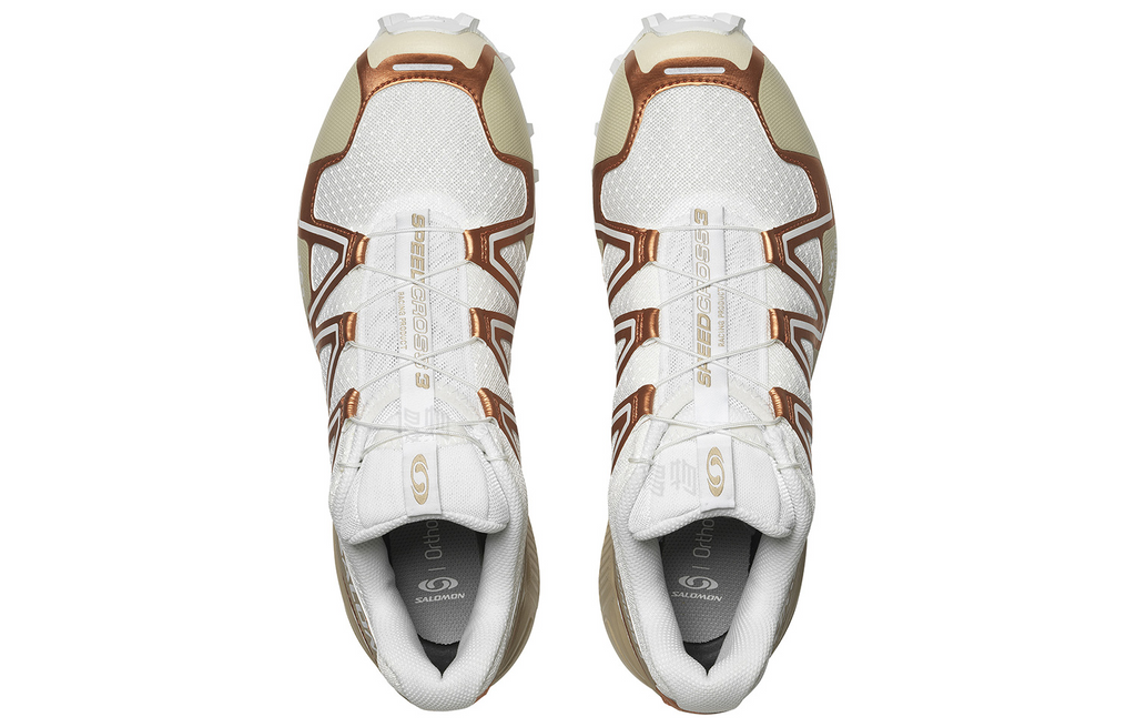 Salomon Speedcross 3 Metallic White / Copper Sneakers with Beige Details