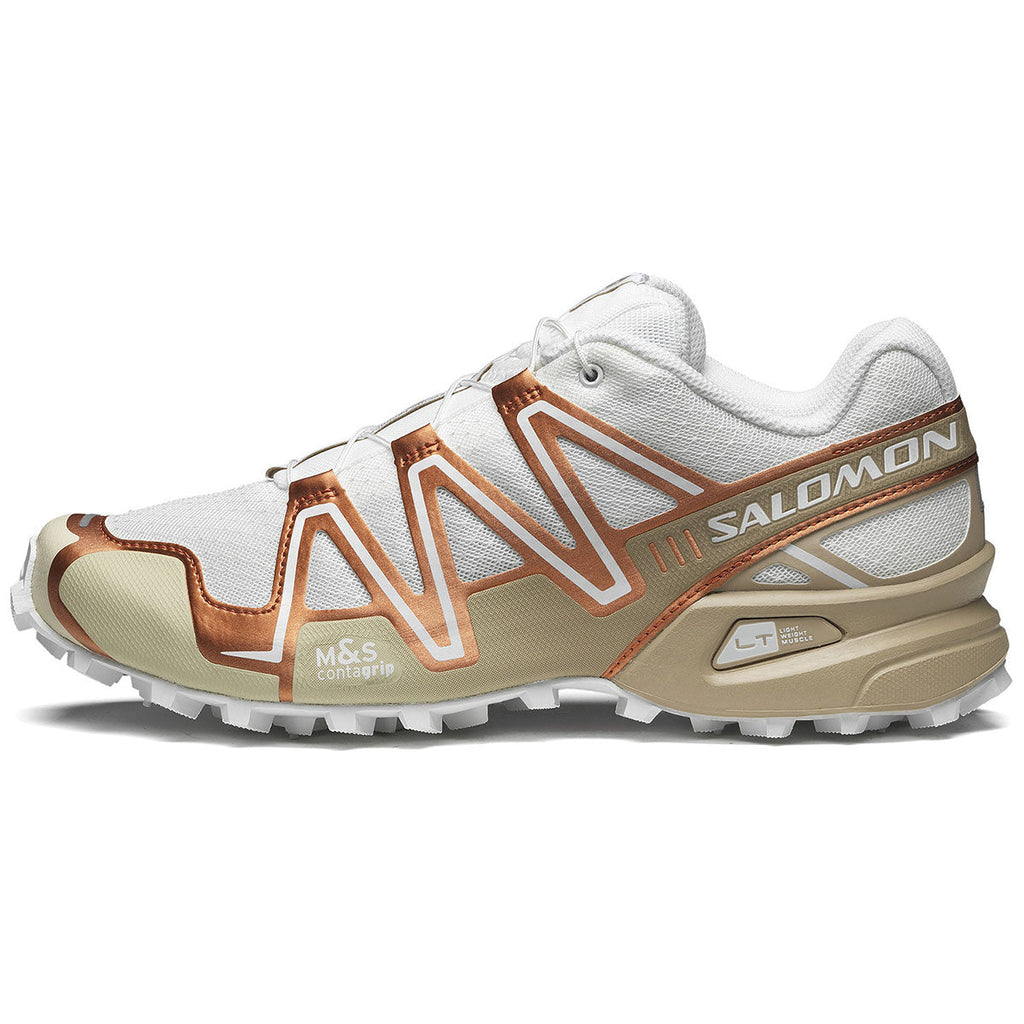 Salomon Speedcross 3 Metallic White / Copper Sneakers with Beige Details