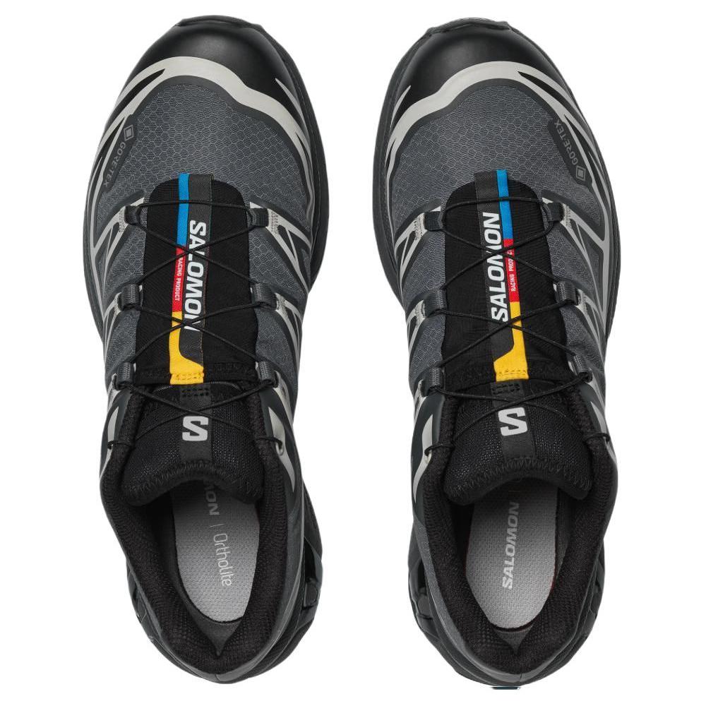 Salomon XT-6 GORE-TEX Charcoal / Black Sneakers with Silver-Gray Details