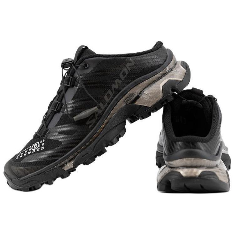 Salomon Black / Charcoal Mule Shoes with Silver-Toned Sole Accents