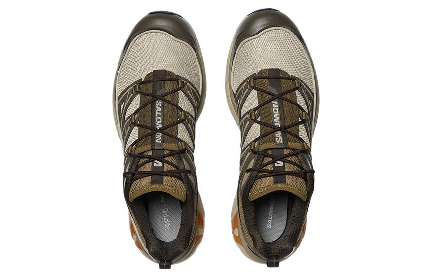 Salomon XT-6 Expanse Olive / Cream Sneakers with Ochre Sole Accents